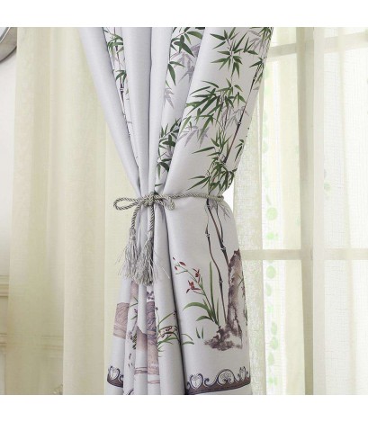 Bamboo Printing Shading Curtain Blinds Drapes Purdah Living Room Home Decor