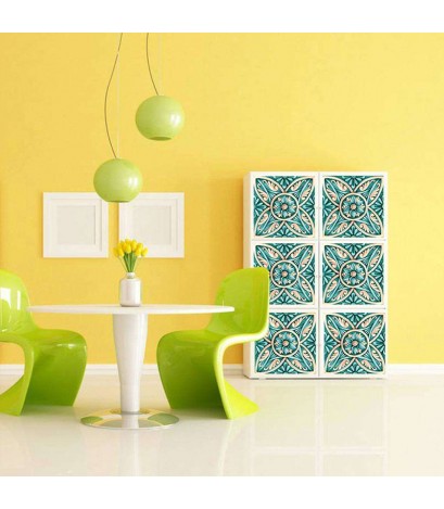 5pcs/set 3D Waterproof Anti Oil PVC Self Adhesive Tile Waist Wall Stickers