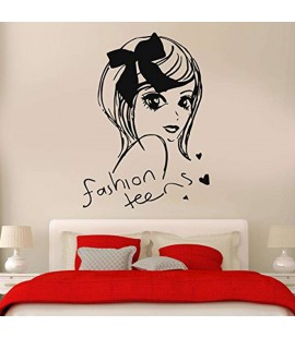 Removable Beauty Girl Wall Stickers Waterproof Living Bedroom Decor Decals