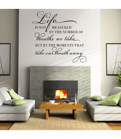 Life Quote PVC Wall Sticker Removable Daily Waterproof Living Bedroom Decal