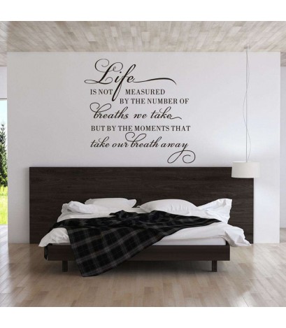 Life Quote PVC Wall Sticker Removable Daily Waterproof Living Bedroom Decal