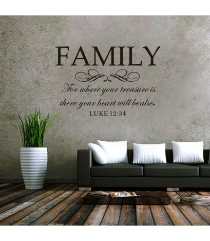 Family PVC Wall Stickers Removable Waterproof Living Bedroom Decor Decals