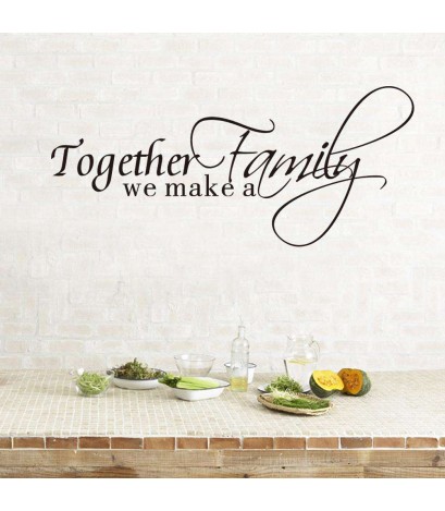 Family Removable Waterproof Wall Stickers Living Bedroom Home Decor Decals