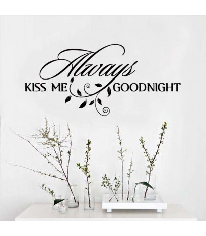 Removable Daily Waterproof Kiss Love Wall Stickers Bedroom Home Decor Decal