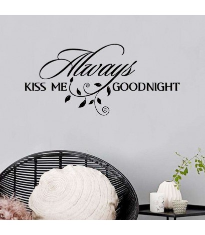 Removable Daily Waterproof Kiss Love Wall Stickers Bedroom Home Decor Decal