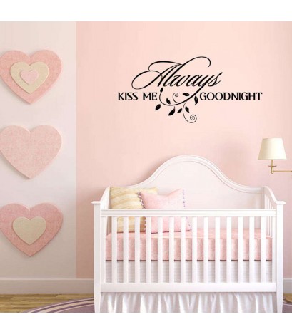 Removable Daily Waterproof Kiss Love Wall Stickers Bedroom Home Decor Decal