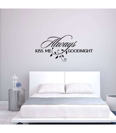 Removable Daily Waterproof Kiss Love Wall Stickers Bedroom Home Decor Decal