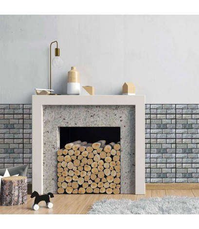 Retro 3D Brick Stone Wall Decals Rustic Self-Adhesive Stickers Home Decor