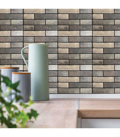 3D Brick Stone Wall Decals Vintage Rustic Self-Adhesive Sticker Home Decor