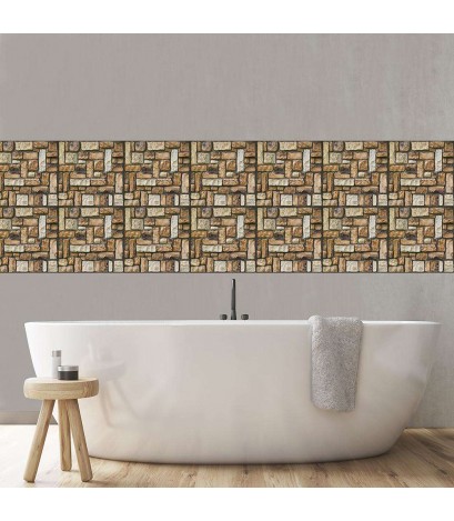 Vintage Self-Adhesive Wall Decals 3D Wood Brick Home Decorative Stickers