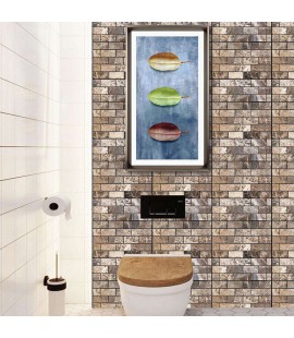 Creative Rustic 3D Brick Stone Wall Decals Self-Adhesive Sticker Home Decor