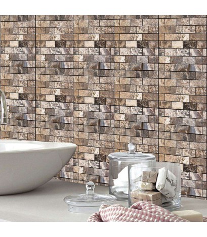 Creative Rustic 3D Brick Stone Wall Decals Self-Adhesive Sticker Home Decor