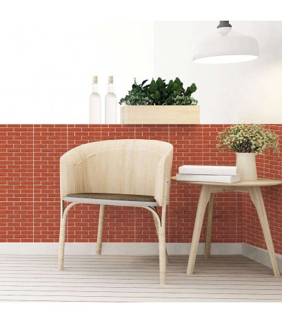 3D Red Brick Stone Wall Decals Retro Self-Adhesive Wall Stickers Home Decor