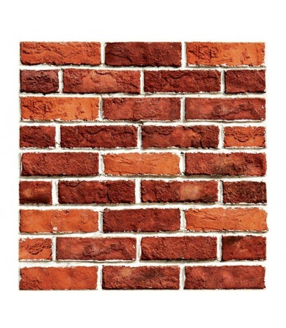 3D Rustic Red Brick Stone Wall Decals Self-Adhesive Home Room Sticker Decor