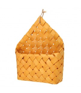 Natural Fir Handmade Wall Hanging Woven Basket Flower Fruits Storage Case