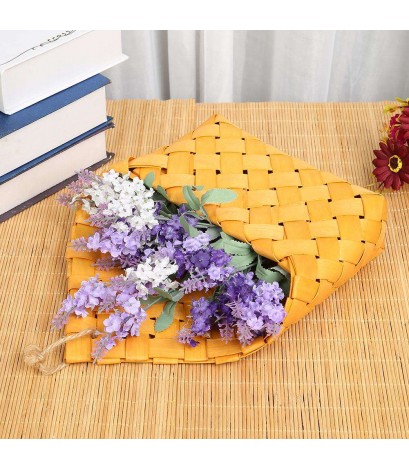 Natural Fir Handmade Wall Hanging Woven Basket Flower Fruits Storage Case