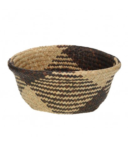 Grass Woven Hanging Storage Bellied Basket Flower Handle Pot)