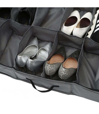 12 Cells Waterproof Oxford Cloth Shoes Storage Bag Travel Shoe Organizer