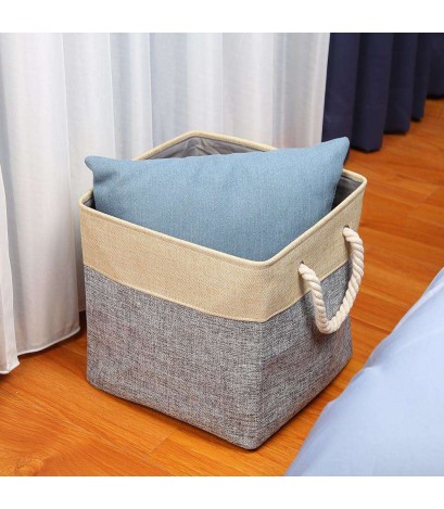 Square Storage Basket Linen Clothes Toys Waterproof Container Box