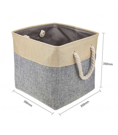 Square Storage Basket Linen Clothes Toys Waterproof Container Box