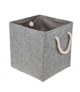 Cotton Linen Square Storage Basket Clothes Toys Sundries Container