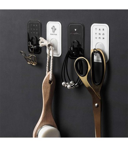 2pcs Strong Sticky Adhesive Hook Plastic Clothes Hook Wall Hanger Organizer