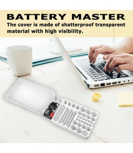 Battery Organizer Storage Box w/Battery Tester for Checker Battery Capacity