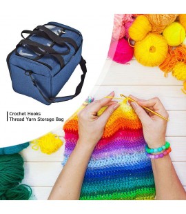 Crochet Hooks Thread Yarn Storage Bag DIY Sewing Tool Kit Organizer Holder