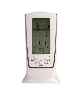 Calendar Thermometer Backlight LED Screen Digital Alarm Clock Desktop Clock